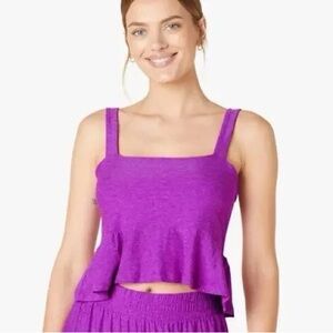 Beyond Yoga NWT Eggplant Purple Featherweight Dream On Tank